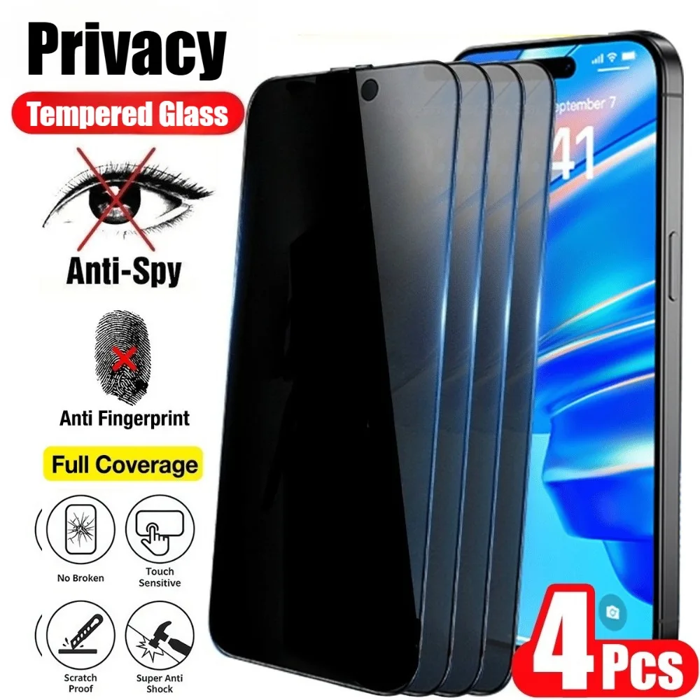4Pcs Privacy Full Screen Protector for iPhone 17 16 15 14 Pro Max 17e 16e Tempered Glass for iPhone 13 12 11 Pro Air 15 14 Plus
4Pcs Privacy Full Screen Protector for iPhone 17 16 15 14 Pro Max 17e 16e Tempered Glass for iPhone 13 12 11 Pro Air 15 14 Plus