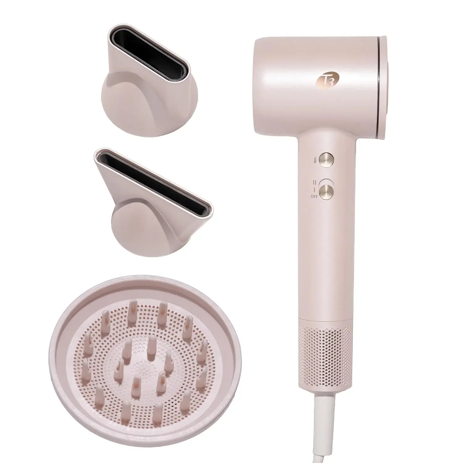 T3 LuxeDry High-Performance Hair Dryer Set with Drying Concentrator, Styling Concentrator & Diffuser Attachments |Fast, Powerful
T3 LuxeDry High-Performance Hair Dryer Set with Drying Concentrator, Styling Concentrator & Diffuser Attachments |Fast, Powerful