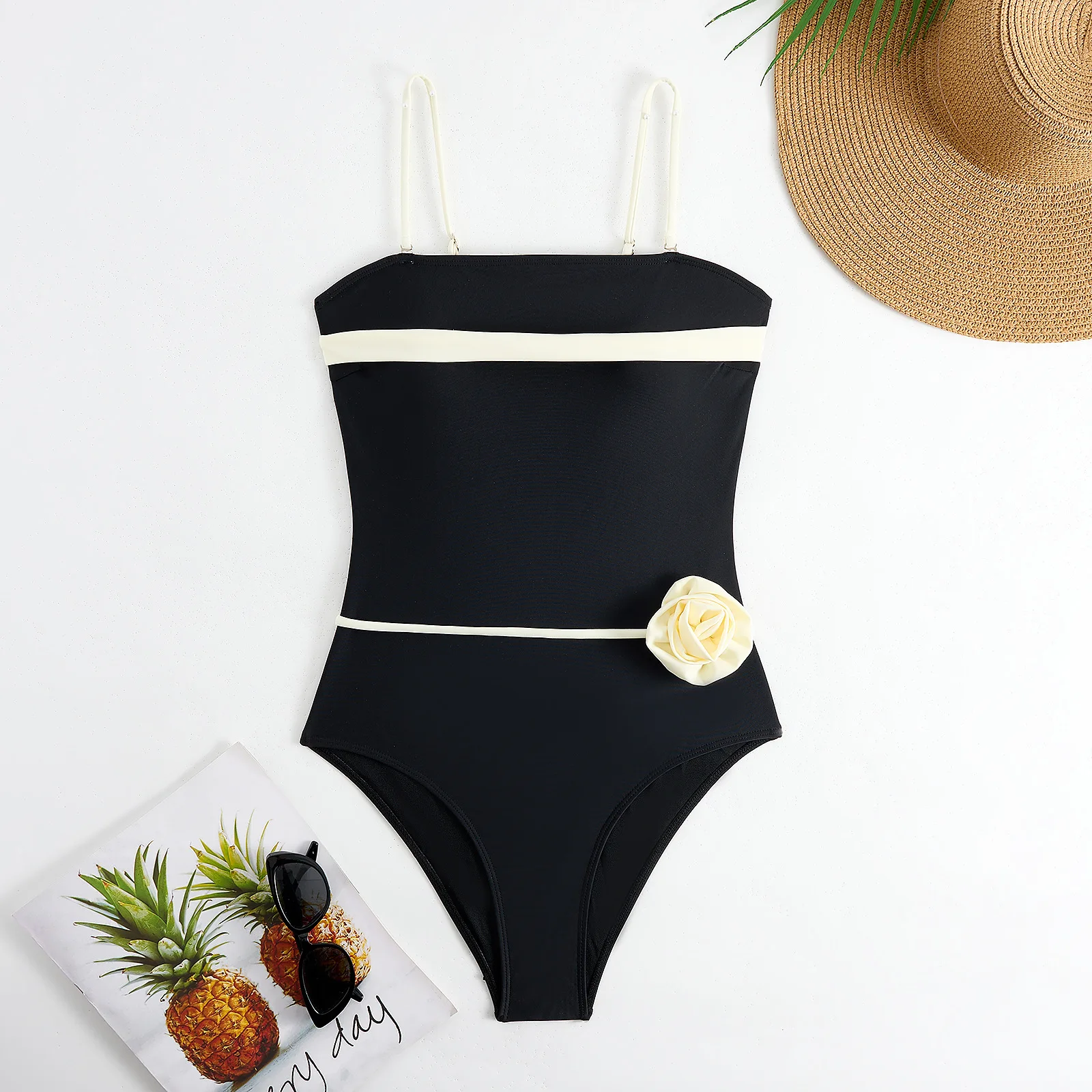Black One Piece Swimsuit Female 2025 3D Flower Swimwear Women Bathing Suits Summer Bandeau Beach Wear Monokini Swimming Suit
Black One Piece Swimsuit Female 2025 3D Flower Swimwear Women Bathing Suits Summer Bandeau Beach Wear Monokini Swimming Suit
