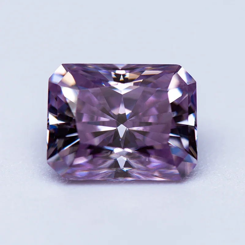 Moissanite Stone Radiant Cut Light Purple Color Lab Grown Diamond DIY Ring Necklace Earrings Main Materials with GRA Certificate
Moissanite Stone Radiant Cut Light Purple Color Lab Grown Diamond DIY Ring Necklace Earrings Main Materials with GRA Certificate