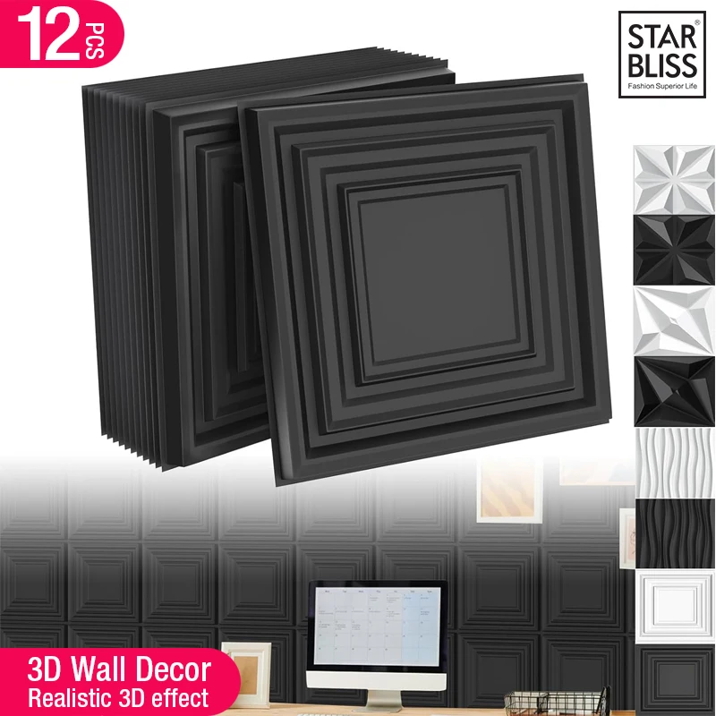 12pcs(30cm) 3D textured wall panel 3d wall sticker for indoor wall decoration,suitable for living room hall bedroom hotel office
12pcs(30cm) 3D textured wall panel 3d wall sticker for indoor wall decoration,suitable for living room hall bedroom hotel office