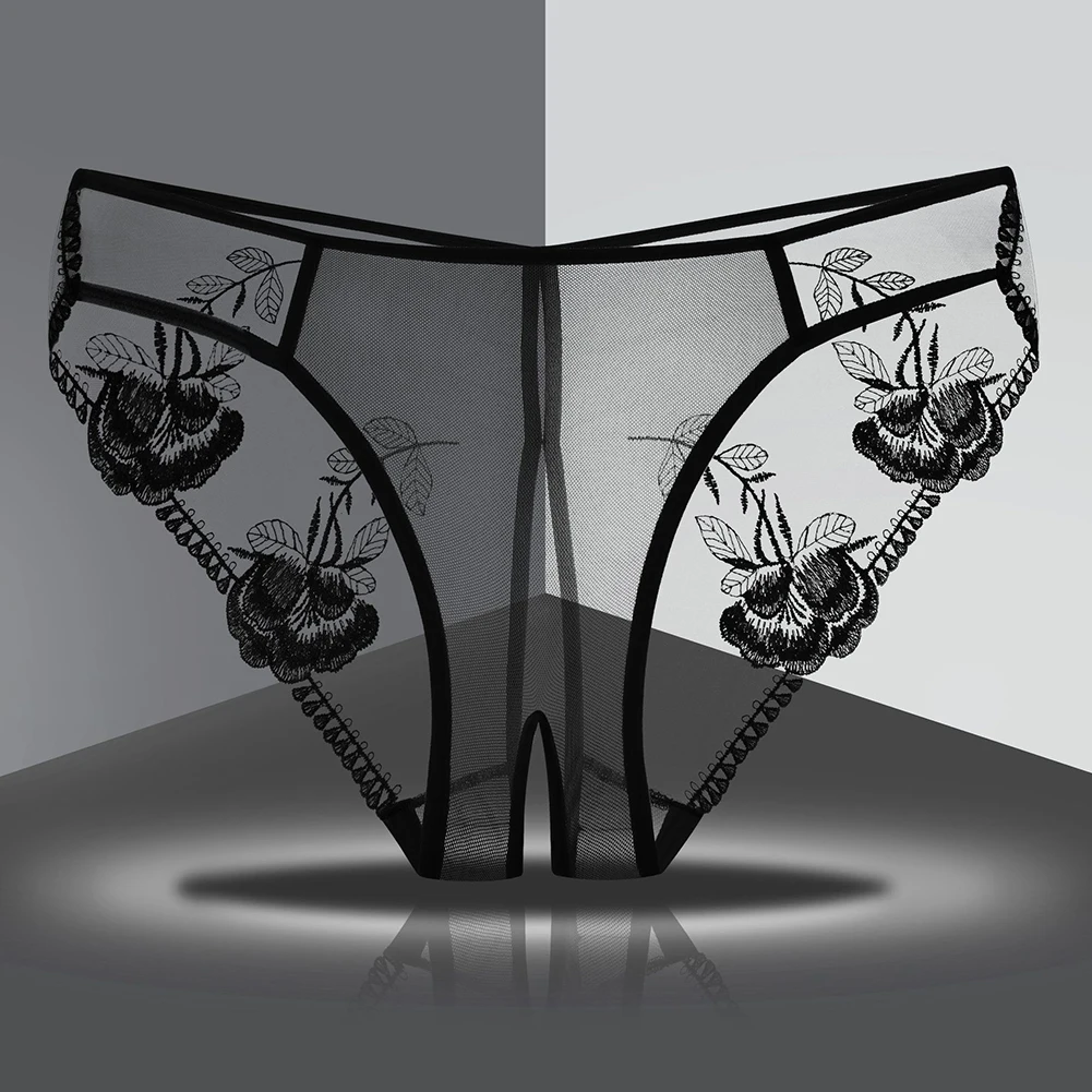 Sexy Women Lace Lingerie Floral Embroidery Panties Open Crothless Underwear Ultra-thin Transparent Knickers Erotic Briefs
Sexy Women Lace Lingerie Floral Embroidery Panties Open Crothless Underwear Ultra-thin Transparent Knickers Erotic Briefs