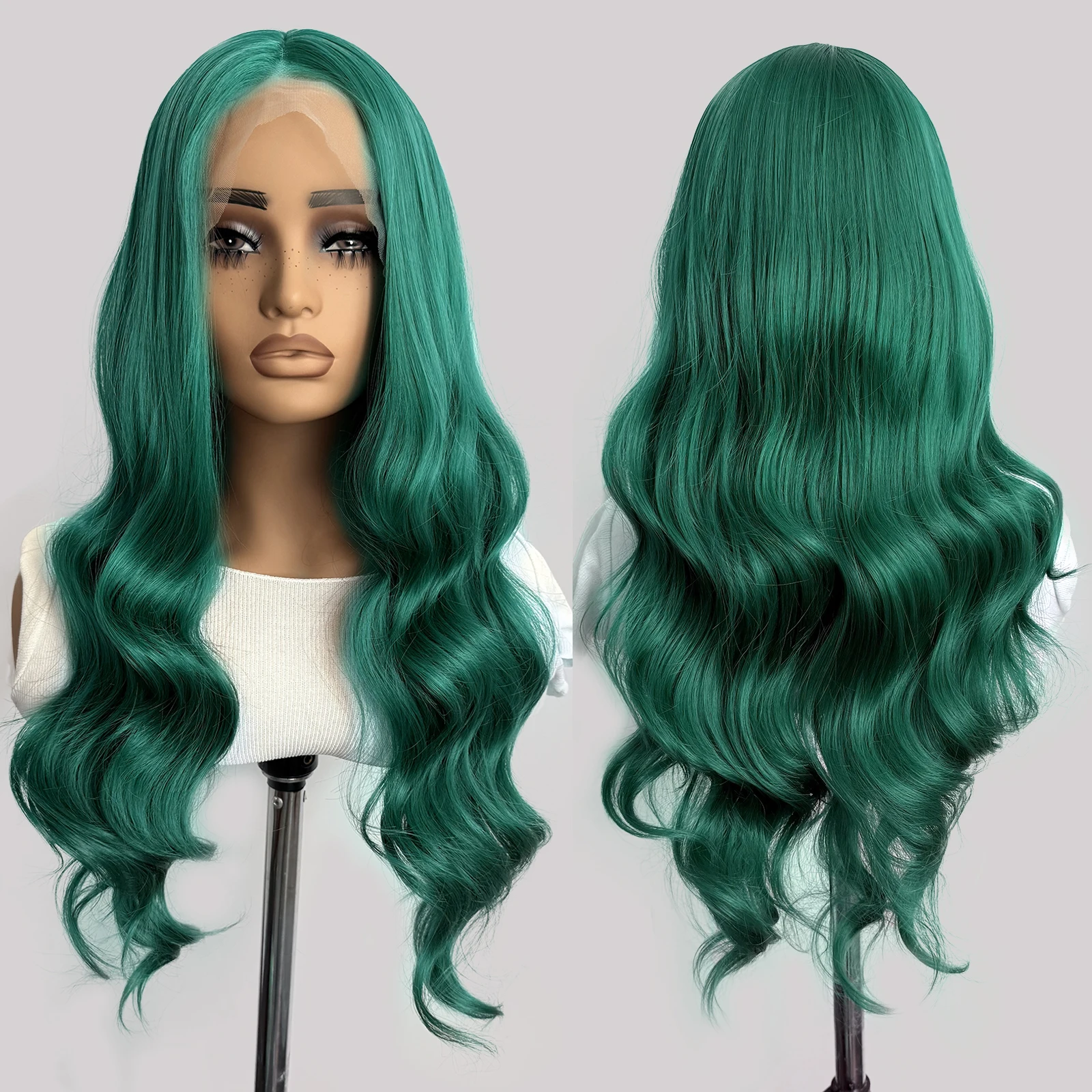 Teal Green Lace Front Wig 13x4 Synthetic Long Body Wave Wigs for Women Heat Resistant Natural Looking Daily Use Cosplay Wigs
Teal Green Lace Front Wig 13x4 Synthetic Long Body Wave Wigs for Women Heat Resistant Natural Looking Daily Use Cosplay Wigs