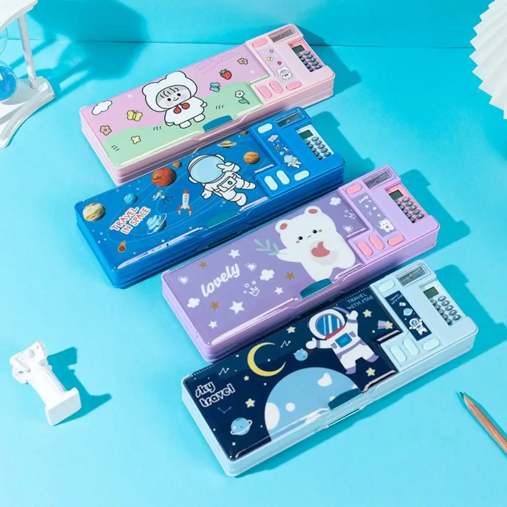 Double Layer Pencil Case Pencil Sharpener With Calculator Pencil Box Plastic Astronaut/Animal Design Stationery Storage Box
Double Layer Pencil Case Pencil Sharpener With Calculator Pencil Box Plastic Astronaut/Animal Design Stationery Storage Box