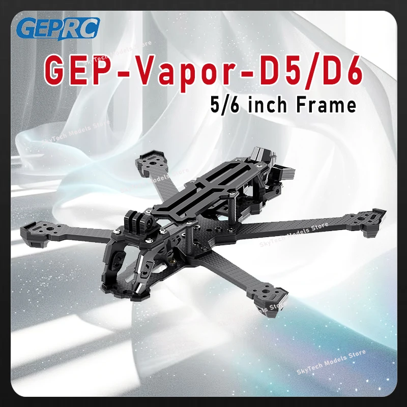GEPRC GEP-Vapor-D5 D6 Frame Kits Suitable for Vapor Drone Carbon Fiber Frame DIY RC FPV Quadcopter 5-6 Inch Accessories Parts
GEPRC GEP-Vapor-D5 D6 Frame Kits Suitable for Vapor Drone Carbon Fiber Frame DIY RC FPV Quadcopter 5-6 Inch Accessories Parts