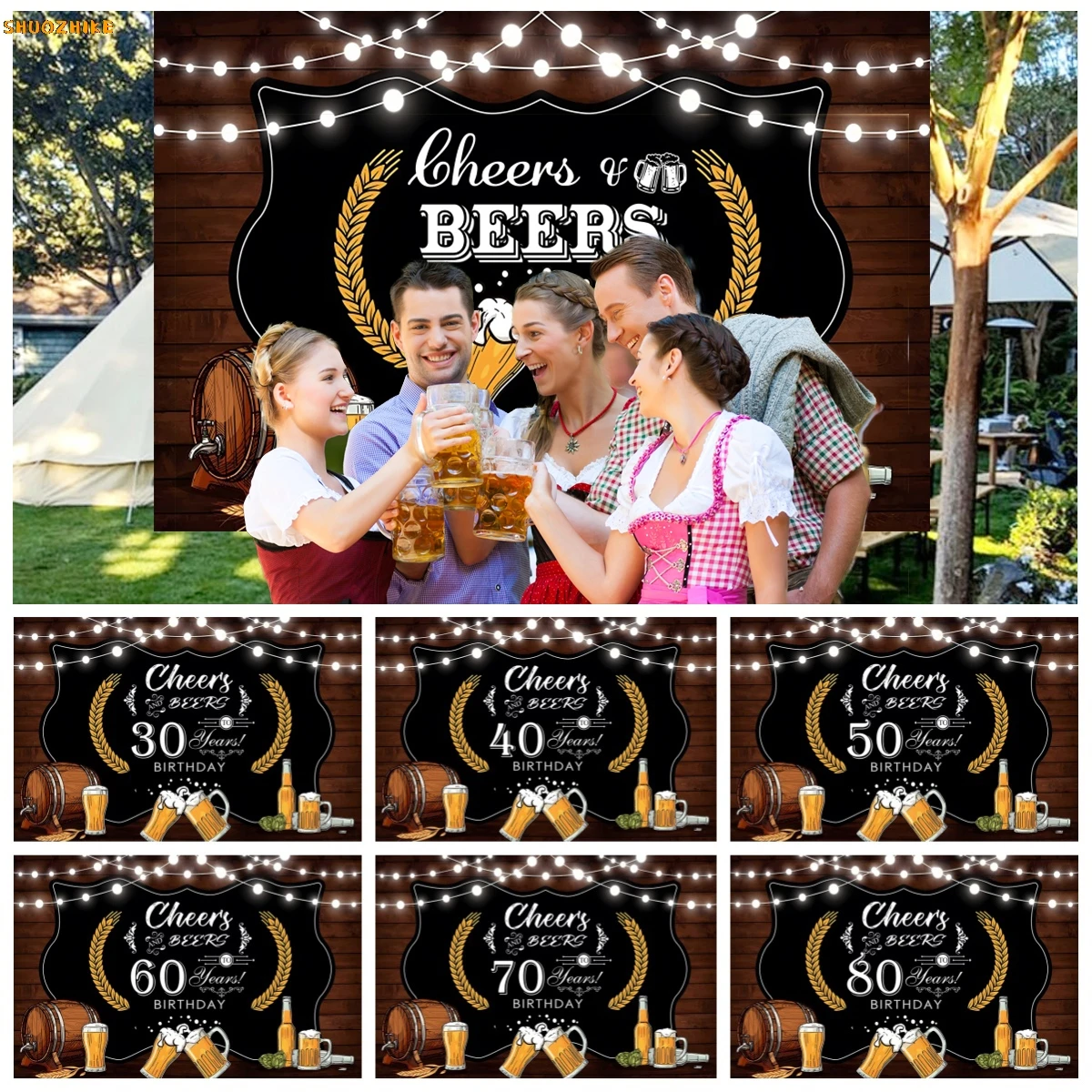 Cheers to 30th 40th 50th 60th 70th 80th Years Birthday Backdrop Rustic Wooden Birthday Party Decoration Photography Background
Cheers to 30th 40th 50th 60th 70th 80th Years Birthday Backdrop Rustic Wooden Birthday Party Decoration Photography Background