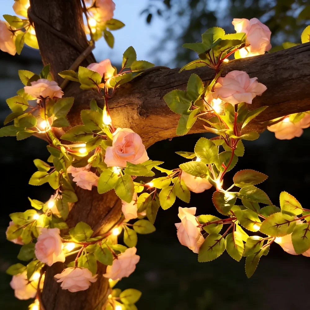 Battery Operated Flower Garland Lamp LED Artificial Green Leaf Fairy String Ligts for Wedding Party Home Garden Christmas Decor
Battery Operated Flower Garland Lamp LED Artificial Green Leaf Fairy String Ligts for Wedding Party Home Garden Christmas Decor