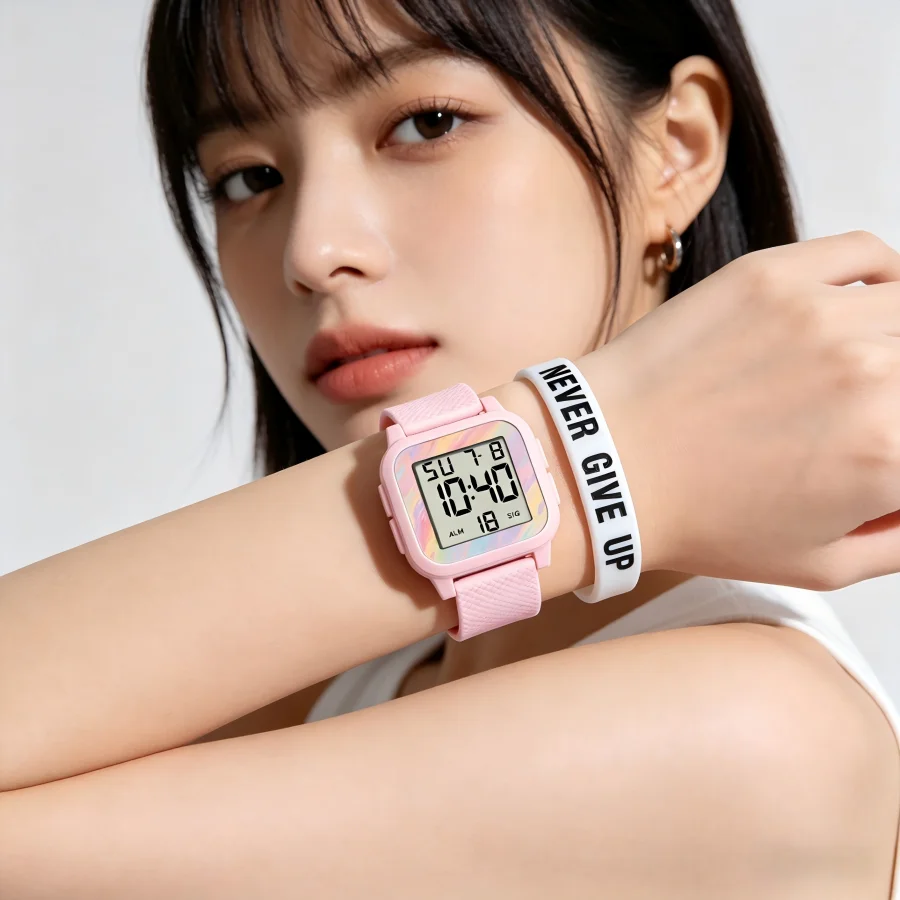 MAYZHISU Fashion Women Watches with Bracelet Casual Sports Electronic Watches Luminous Waterproof LED Digital Clock for Girls
MAYZHISU Fashion Women Watches with Bracelet Casual Sports Electronic Watches Luminous Waterproof LED Digital Clock for Girls