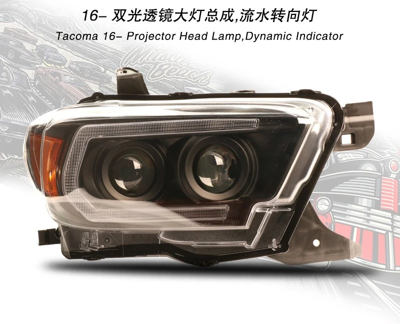 Suitable for 2016~ 2019 Toyota Tacoma Headlights, A Pair of Modified Upgraded LED Daytime Running Lights, Steering Headlights
Suitable for 2016~ 2019 Toyota Tacoma Headlights, A Pair of Modified Upgraded LED Daytime Running Lights, Steering Headlights