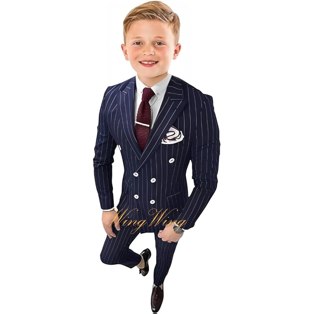 Striped Boys Suit 2 Piece Set Double Breasted Blazer Pants Formal Tuxedo Wedding Outfit Kids Suits
Striped Boys Suit 2 Piece Set Double Breasted Blazer Pants Formal Tuxedo Wedding Outfit Kids Suits