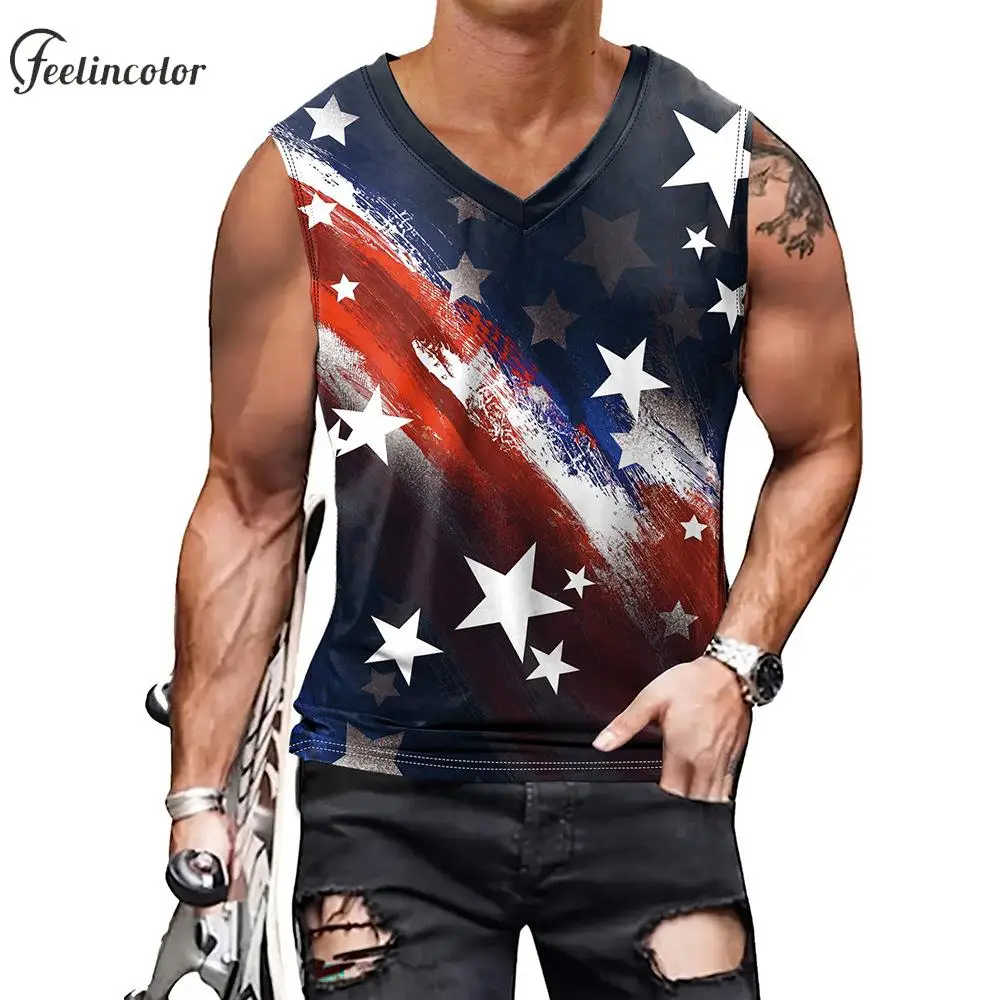 New Man Tank Top Independence Day Printed Vest Summer Casual Tops for Sports Sleeveless Fashion Streetwear Holiday Male Clothing
New Man Tank Top Independence Day Printed Vest Summer Casual Tops for Sports Sleeveless Fashion Streetwear Holiday Male Clothing