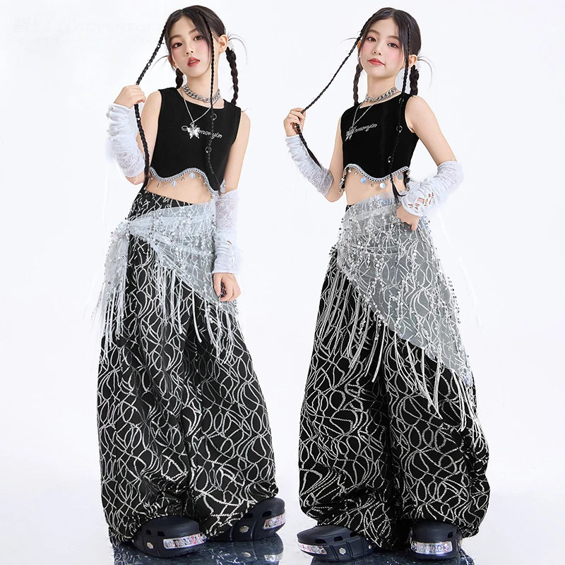 Kpop Dance Clothes Girls Performance Show Clothing Black Tank Top Shuffle Pants Fashion Jazz Outfit Urban Dance Clothes AMY3834
Kpop Dance Clothes Girls Performance Show Clothing Black Tank Top Shuffle Pants Fashion Jazz Outfit Urban Dance Clothes AMY3834