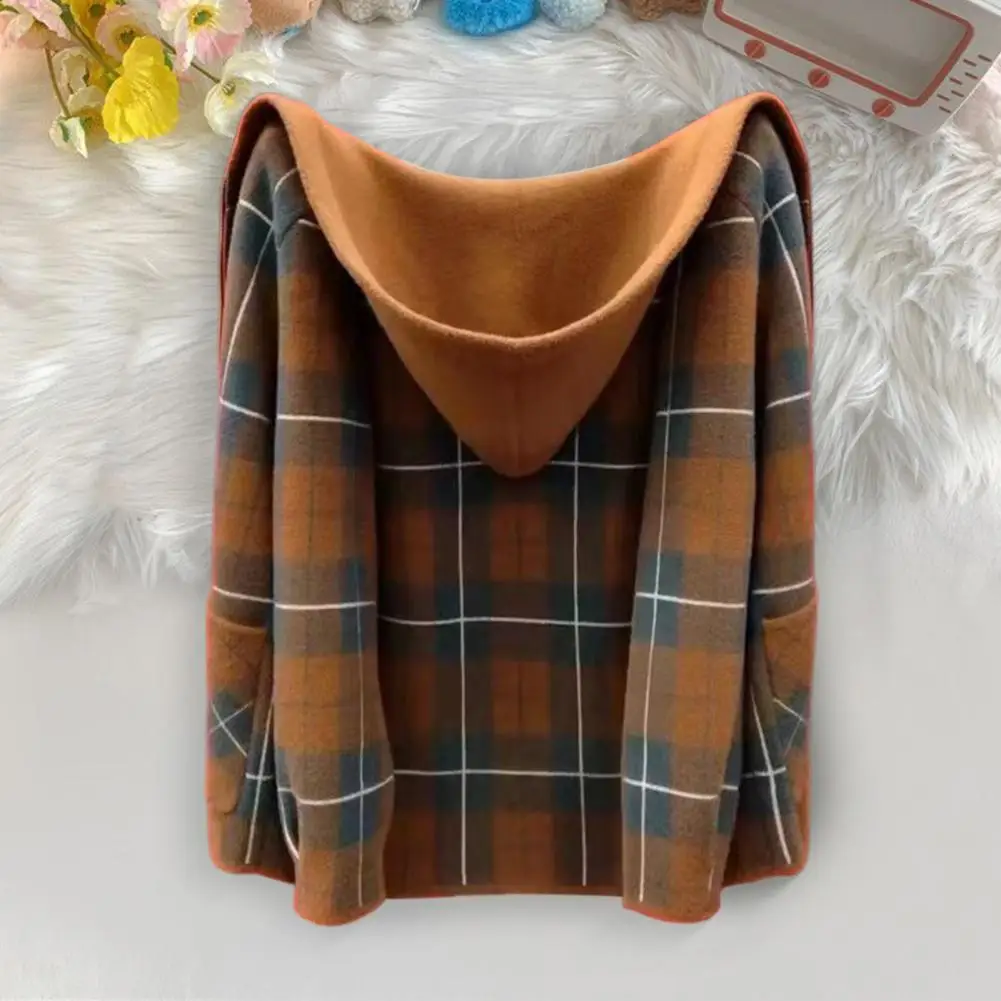 Soft Polyester Women Coat Stylish Women's Plaid Shacket Jacket with Hood Casual Wool Blend Coat for Fall Winter Long for Women
Soft Polyester Women Coat Stylish Women's Plaid Shacket Jacket with Hood Casual Wool Blend Coat for Fall Winter Long for Women