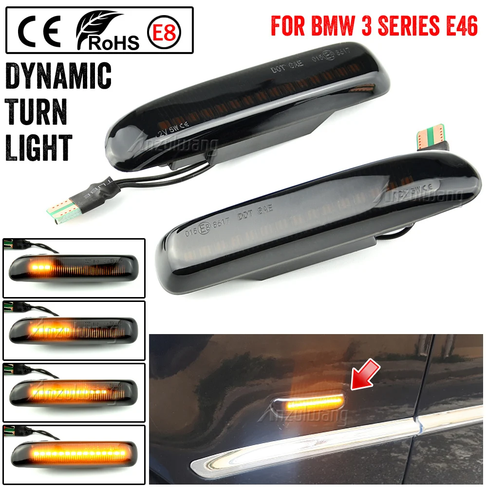 Pair Dynamic Led Side Marker Flowing Turn Signal Light Indicator Blinker For BMW E46 Coupe Compact Cabriolet Touring Saloon
Pair Dynamic Led Side Marker Flowing Turn Signal Light Indicator Blinker For BMW E46 Coupe Compact Cabriolet Touring Saloon