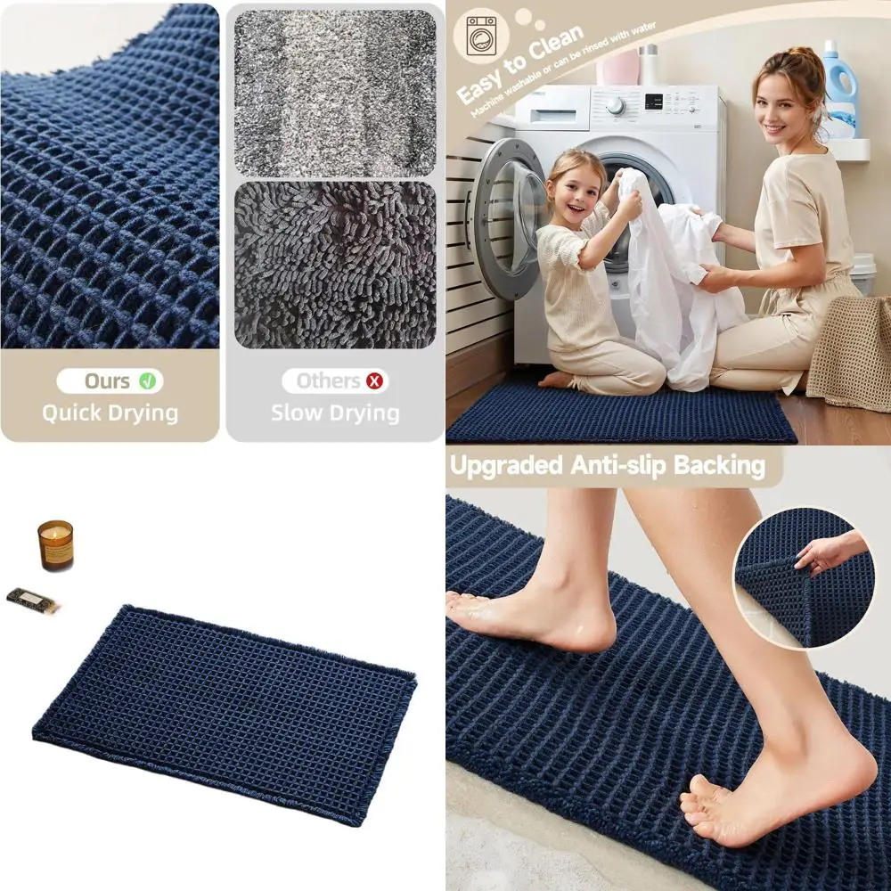 Коврик для ванной в стиле бохо-ферма, темно-синий, нескользящий, моющийся, впитывающий, быстросохнущий, 24x16 дюймов
Коврик для ванной в стиле бохо-ферма, темно-синий, нескользящий, моющийся, впитывающий, быстросохнущий, 24x16 дюймов