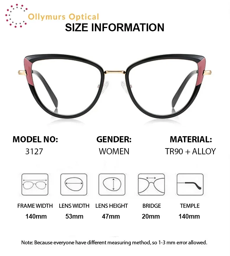 XUKA Prescription Glasse Cat Eye Transparent Computer Myopia Recipe Lenses Progressive Work Multifocal Women Spring HingeEy
XUKA Prescription Glasse Cat Eye Transparent Computer Myopia Recipe Lenses Progressive Work Multifocal Women Spring HingeEy