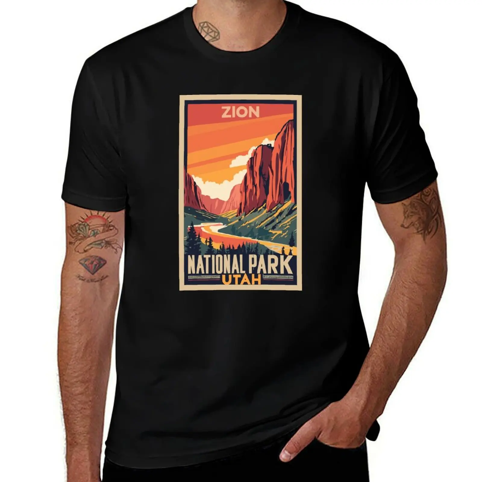 Винтажная футболка Travel Art of the Zion National Park - Юта - футболка США, футболка с аниме, футболка
Винтажная футболка Travel Art of the Zion National Park - Юта - футболка США, футболка с аниме, футболка