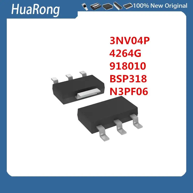 10 шт./лот 3NV04P 3NV04S 4264G 42646 918010 BSP318 N3PF06 3P6F6 SOT-223
10 шт./лот 3NV04P 3NV04S 4264G 42646 918010 BSP318 N3PF06 3P6F6 SOT-223