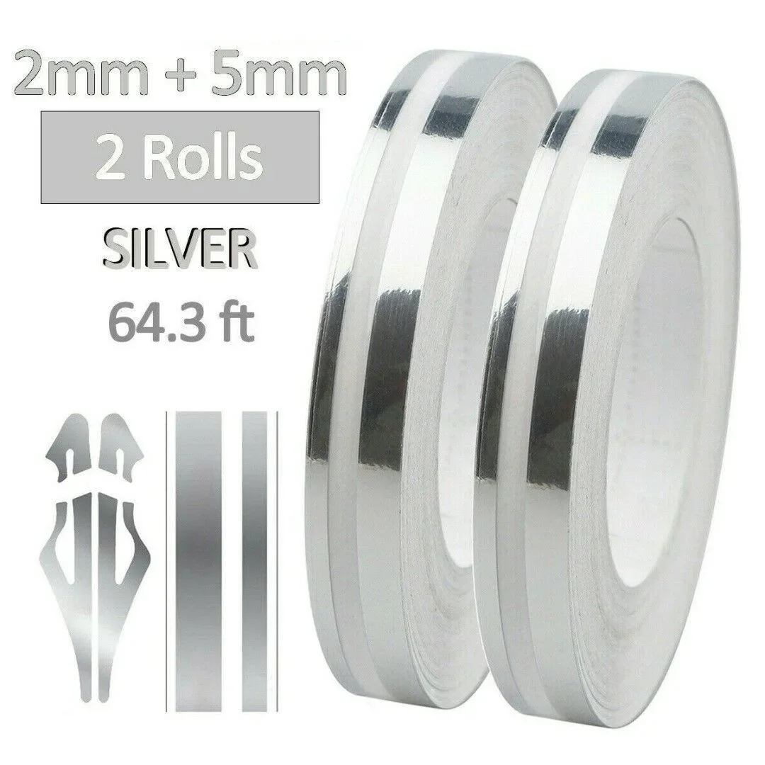 2pcs Silver Pinstriping Stripe Vinyl Tape Decals Scratch proof Wide Temperature Adaptation Perfect for Motorcycles
2pcs Silver Pinstriping Stripe Vinyl Tape Decals Scratch proof Wide Temperature Adaptation Perfect for Motorcycles