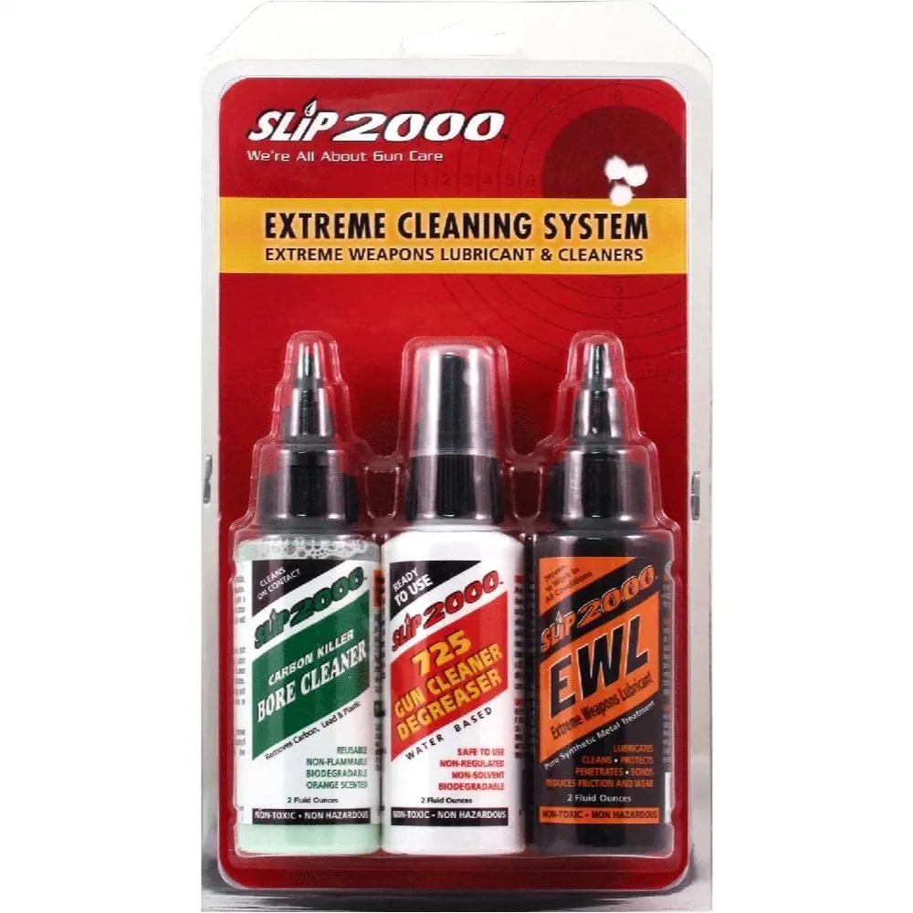 Extreme Cleaning System Combo Pack, EWL Gun Lubricant, 725 Cleaner Degreaser, Carbon Killer Bore Cleaner for Firearm Maintenance
Extreme Cleaning System Combo Pack, EWL Gun Lubricant, 725 Cleaner Degreaser, Carbon Killer Bore Cleaner for Firearm Maintenance