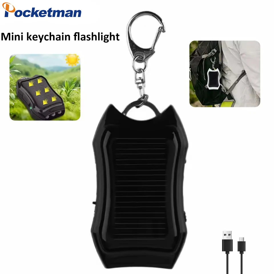 Mini Keychain Light Portable Solar Charging Flashlight Small Torch Emergency Lights USB Rechargeable Keychain Flashlights
Mini Keychain Light Portable Solar Charging Flashlight Small Torch Emergency Lights USB Rechargeable Keychain Flashlights