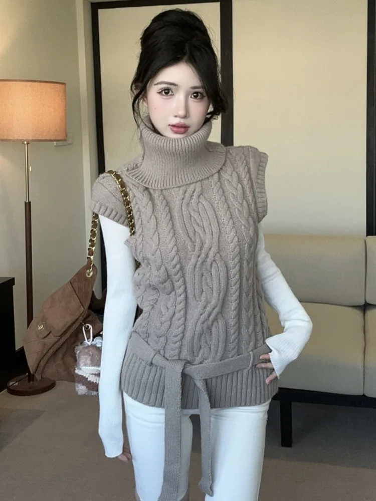 Women's Knitted High Collar Vest Top Autumn Winter Fashion Outerwear Base Layer Shirt Inner Two-Piece Set Comfortable Breathable
Women's Knitted High Collar Vest Top Autumn Winter Fashion Outerwear Base Layer Shirt Inner Two-Piece Set Comfortable Breathable