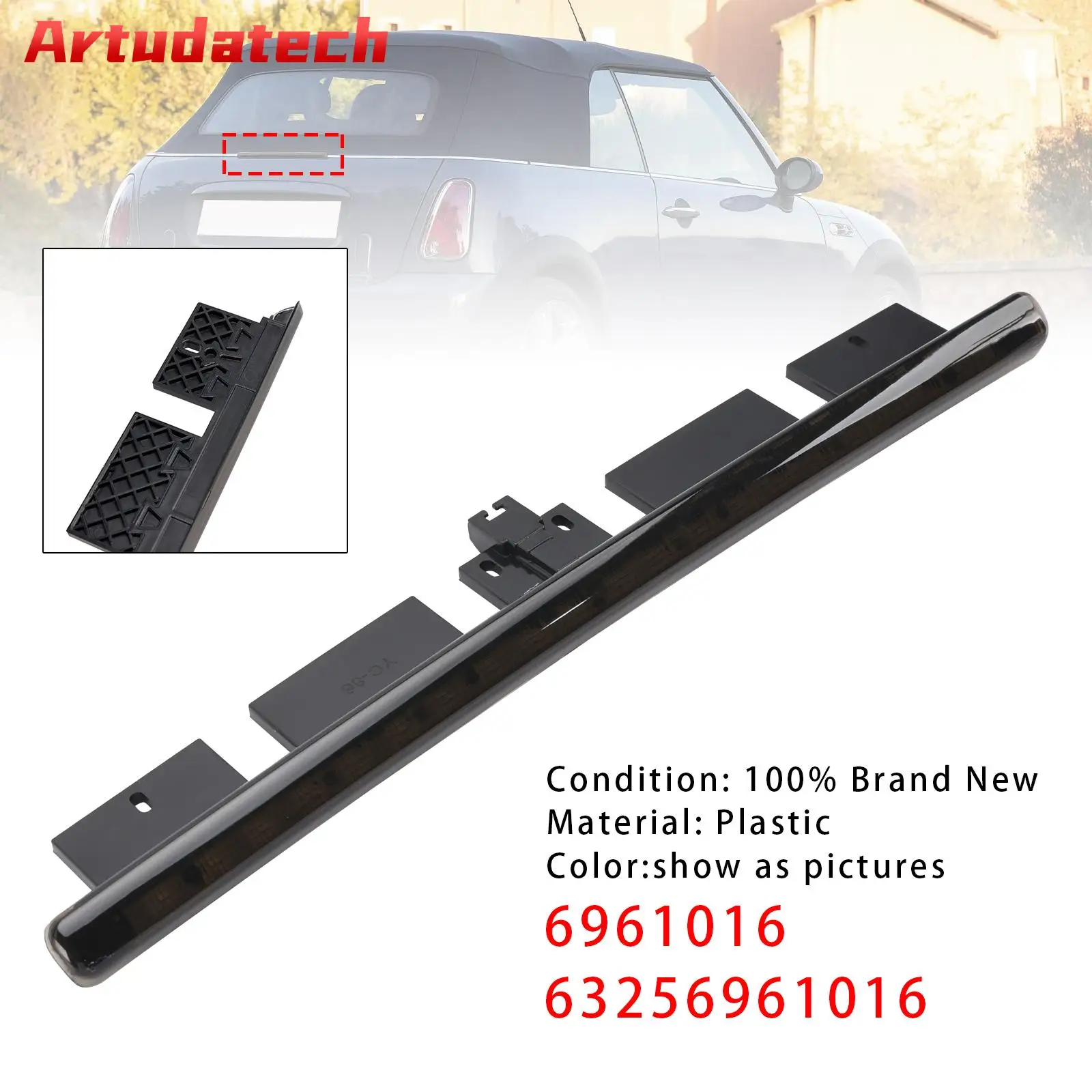 Задний стоп-сигнал Artudatech 63256961016 для Mini Cooper Convertible R52 03-08 дымчатый
Задний стоп-сигнал Artudatech 63256961016 для Mini Cooper Convertible R52 03-08 дымчатый