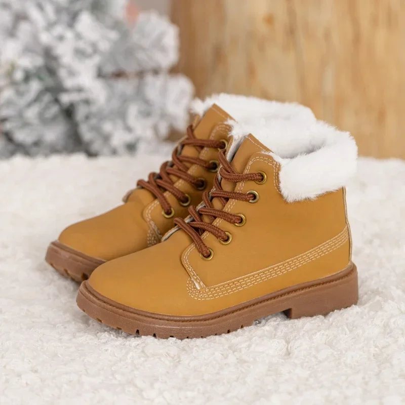 Winter Kids Ankle Boots New Classic Lace Up Camel Color Children's Fashion Cotton Boots Girls Outdoor Warm Boy School Boots
Winter Kids Ankle Boots New Classic Lace Up Camel Color Children's Fashion Cotton Boots Girls Outdoor Warm Boy School Boots