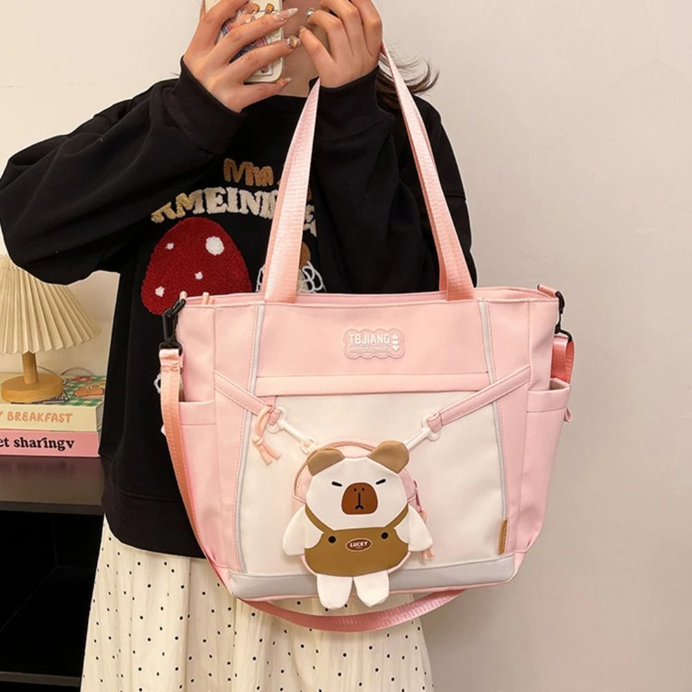 Fashion Japanese Style Capybara Shoulder Bag Harajuku Oxford Cloth Students School Bag Causal Large Lolita Handbag Shopping
Fashion Japanese Style Capybara Shoulder Bag Harajuku Oxford Cloth Students School Bag Causal Large Lolita Handbag Shopping