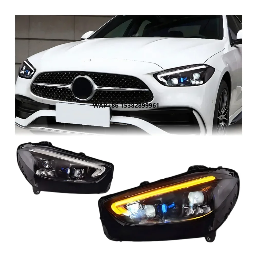 W206 2022 2023 2024 C Class DRL LED Upgrade Headlights Turn Signal Head Lamp Modified Assembly Signal Auto Accessories for Benz
W206 2022 2023 2024 C Class DRL LED Upgrade Headlights Turn Signal Head Lamp Modified Assembly Signal Auto Accessories for Benz