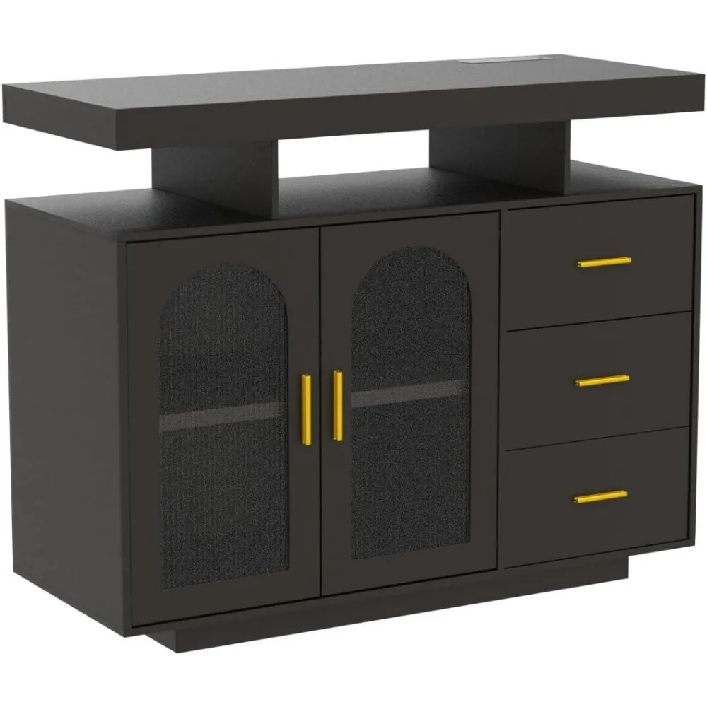 RGB LED Coffee Bar Cabinet Kitchen Storage Cabinet & Sideboard Buffet Cabinets - Wood Coffee Bar Table with Shelf Capacity
RGB LED Coffee Bar Cabinet Kitchen Storage Cabinet & Sideboard Buffet Cabinets - Wood Coffee Bar Table with Shelf Capacity
