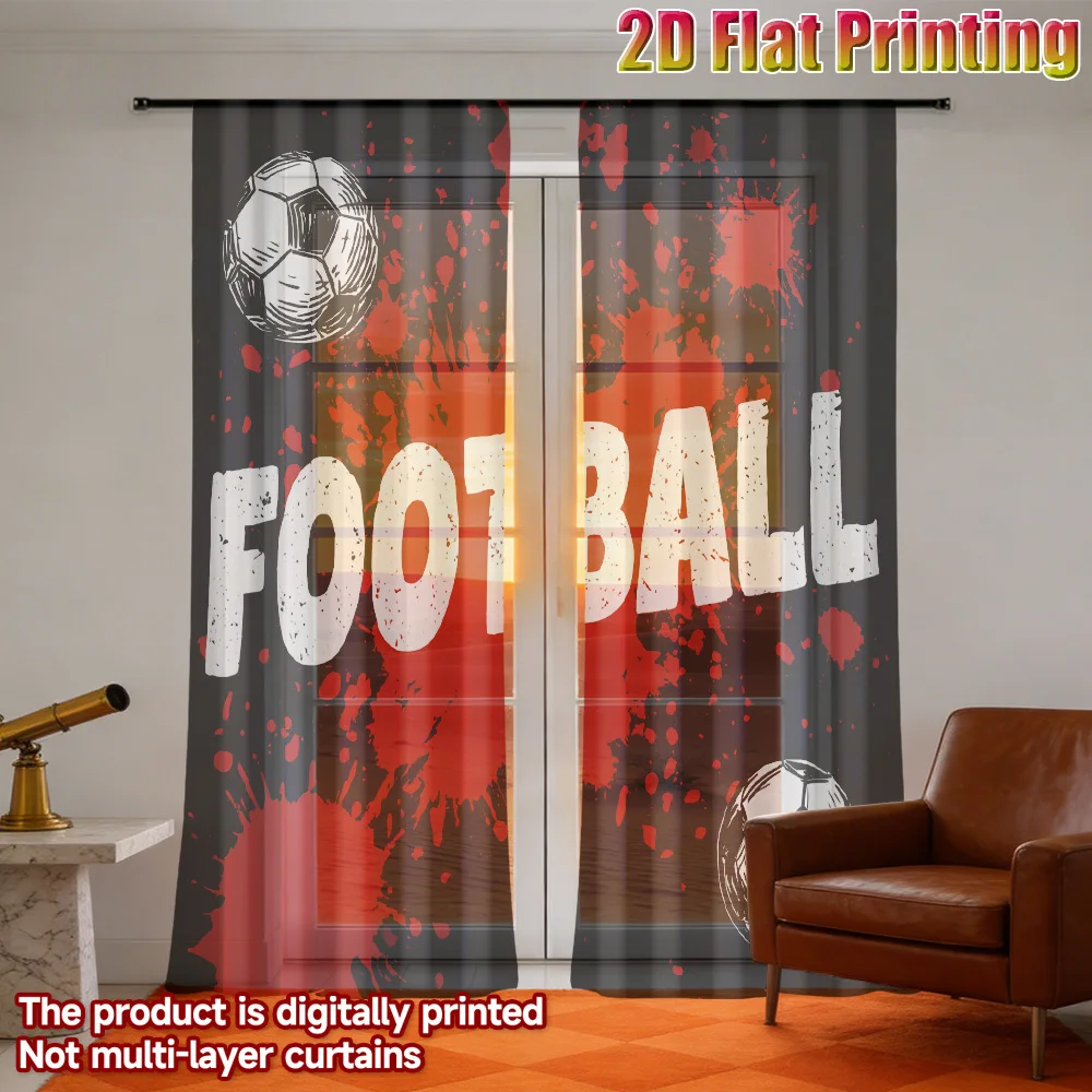2pcs Football Ball City Red Splash Sheer Curtains, Washable Polyester Window Drapes, Rod Pocket, for Home Decor Living Room
2pcs Football Ball City Red Splash Sheer Curtains, Washable Polyester Window Drapes, Rod Pocket, for Home Decor Living Room