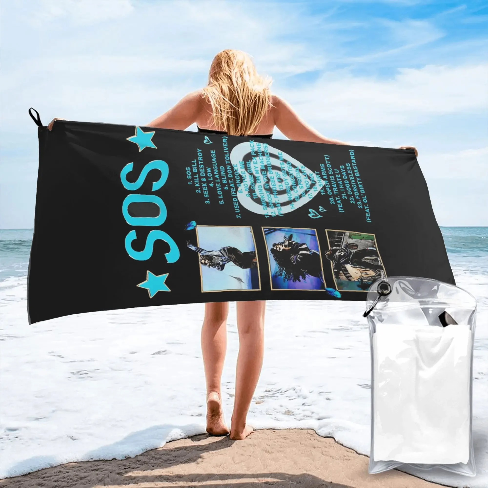 SZA SOS Song Singer Beach Towel Soft Microfiber Quick Dry Absorbent Quick Towels For Pool
SZA SOS Song Singer Beach Towel Soft Microfiber Quick Dry Absorbent Quick Towels For Pool