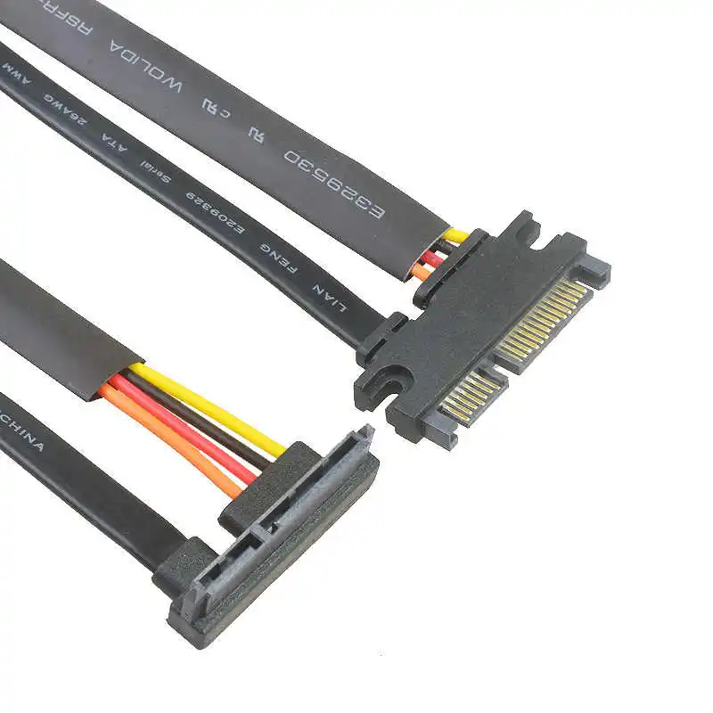 15cm SATA 22 Pin Male To Female 90 degrees Sata Extension Cable SATA 6Gb/s 22 Pin Male to Female 7+15 Pin SATA Data HDD Power
15cm SATA 22 Pin Male To Female 90 degrees Sata Extension Cable SATA 6Gb/s 22 Pin Male to Female 7+15 Pin SATA Data HDD Power