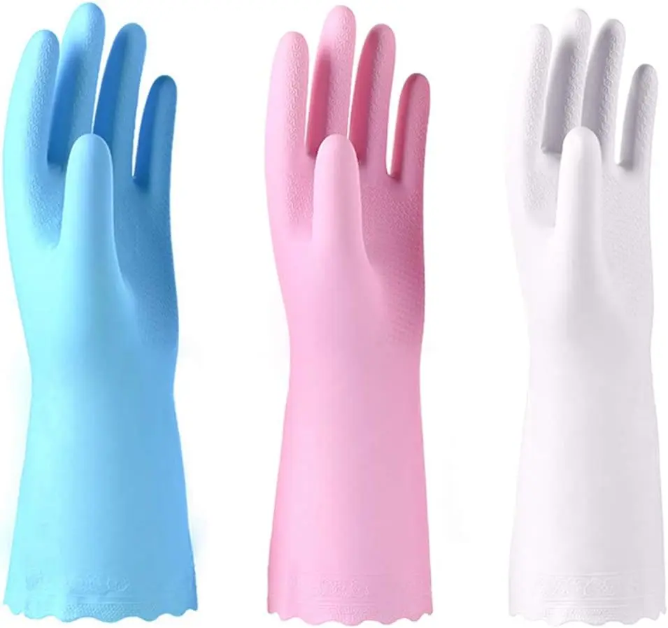 3 Pack Reusable Dishwashing Gloves Latex Free with Cotton Liner and Embossed Grip for Household Cleaning
3 Pack Reusable Dishwashing Gloves Latex Free with Cotton Liner and Embossed Grip for Household Cleaning