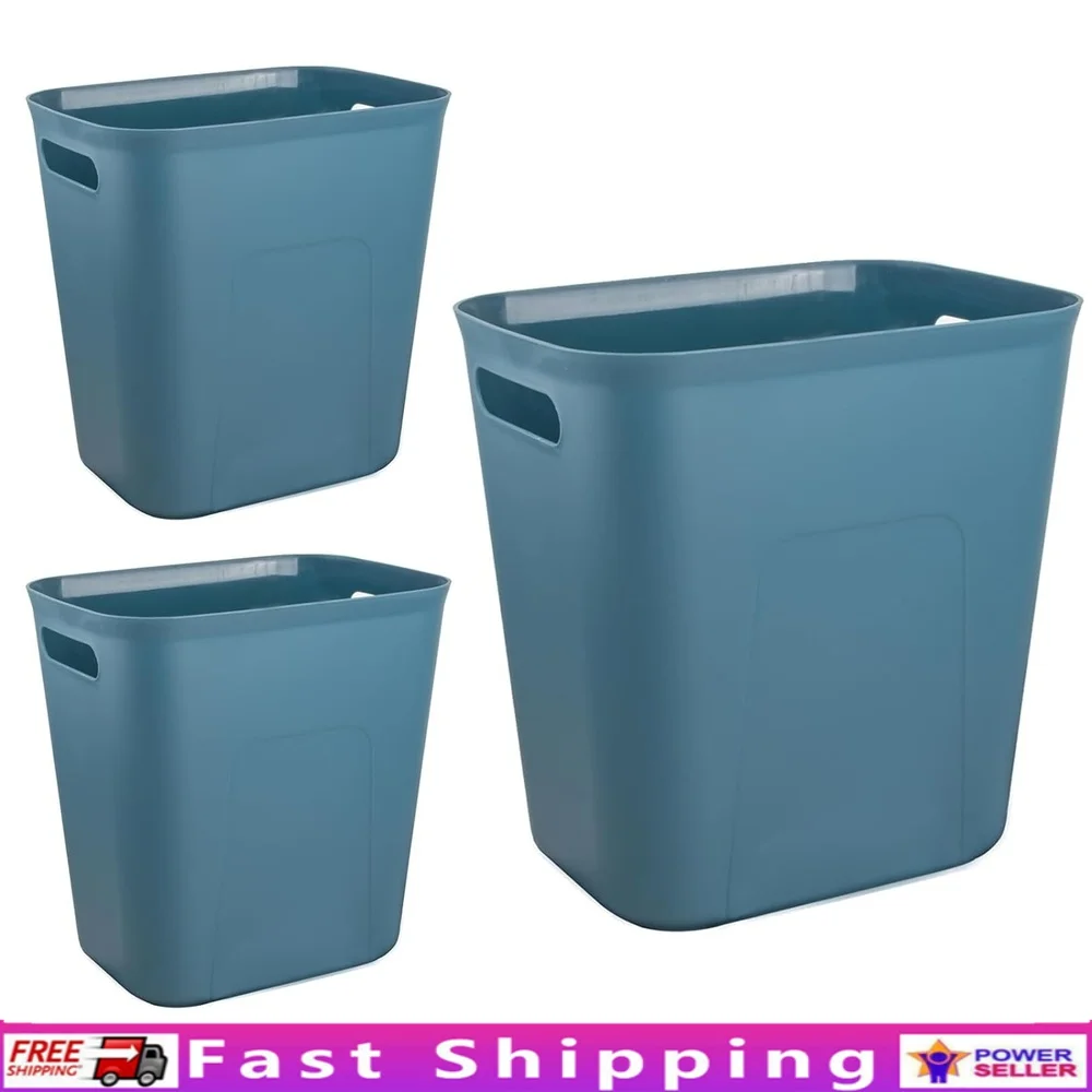 2 Pack Small Trash Can 1.8 Gallon Rectangular Wastebasket Durable Plastic Easy Clean Ideal Bathroom Kitchen Office RV
2 Pack Small Trash Can 1.8 Gallon Rectangular Wastebasket Durable Plastic Easy Clean Ideal Bathroom Kitchen Office RV