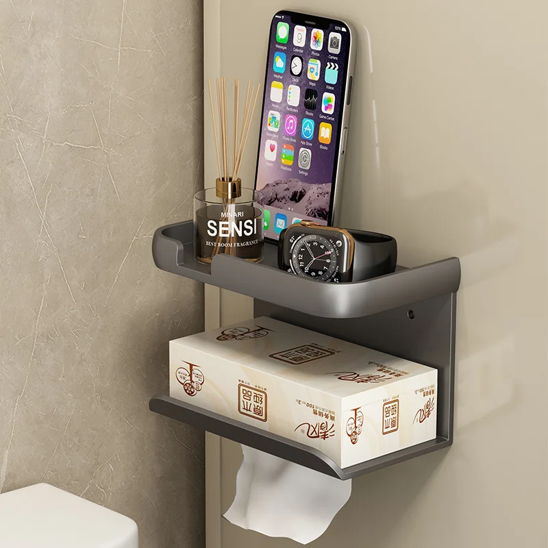 Aluminum Toilet Paper Holder with Shelf Rustproof Wall Mounted Toilet Tissue Roll Holder for Bathroom Accessories Storage
Aluminum Toilet Paper Holder with Shelf Rustproof Wall Mounted Toilet Tissue Roll Holder for Bathroom Accessories Storage
