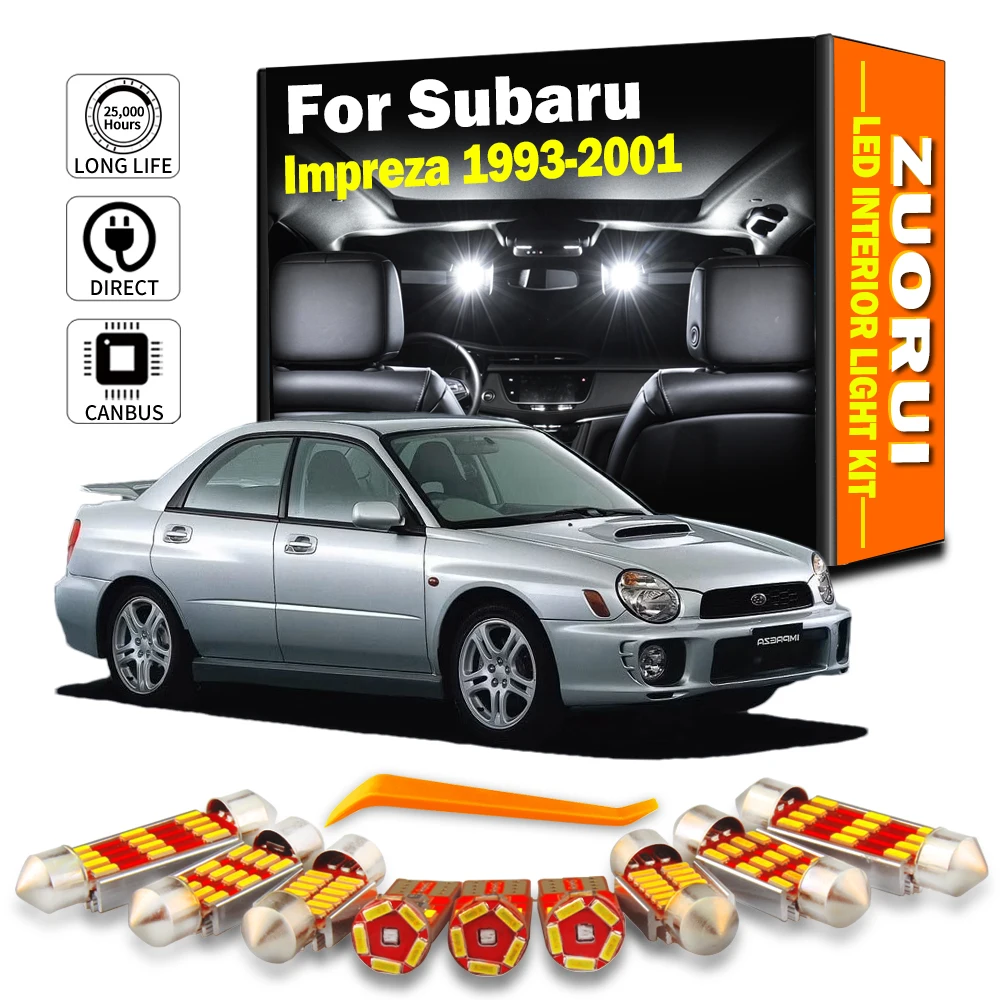 ZUORUI 9 шт. Canbus для Subaru Impreza 1993- 1998 1999 2000 Светодиодный Внутренняя купольная карта для багажника, внутренняя фотография, набор номерных знаков, лампочка
ZUORUI 9 шт. Canbus для Subaru Impreza 1993- 1998 1999 2000 Светодиодный Внутренняя купольная карта для багажника, внутренняя фотография, набор номерных знаков, лампочка