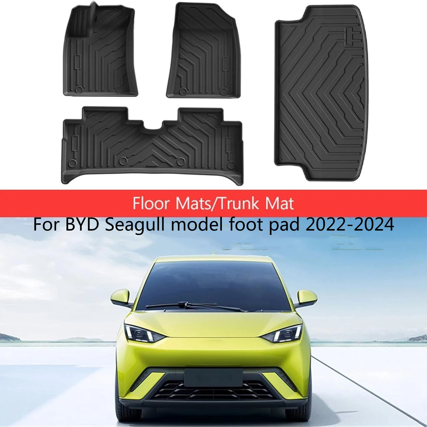 Car Floor Mats Compatible for BYD Seagull 2022-2025 TPE Trunk Liner Double Layer Foot Carpets Anti - Slip Wear Resistant
Car Floor Mats Compatible for BYD Seagull 2022-2025 TPE Trunk Liner Double Layer Foot Carpets Anti - Slip Wear Resistant