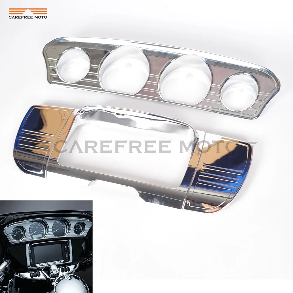 Motorcycle Central Console Tri-Line Gauge Stereo Trim Cover Case for Harley Touring Electra Street Glide Trike 2014-2016
Motorcycle Central Console Tri-Line Gauge Stereo Trim Cover Case for Harley Touring Electra Street Glide Trike 2014-2016
