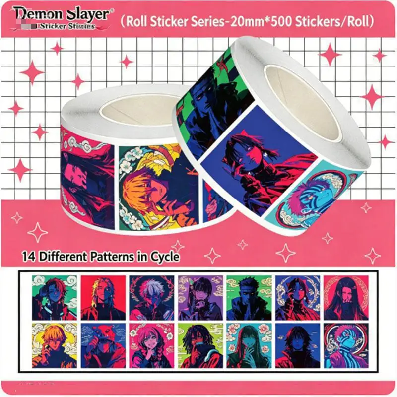 500pcs Demon Slayer Sticker Roll Self Adhesive Stickers For Thermos Water Bottle Phone Ipad Diary Envelope Seal Kids Stationery
500pcs Demon Slayer Sticker Roll Self Adhesive Stickers For Thermos Water Bottle Phone Ipad Diary Envelope Seal Kids Stationery
