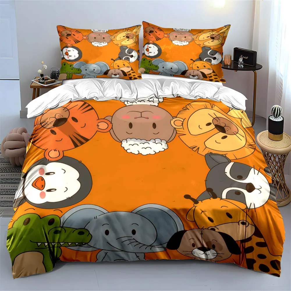 Cartoon Animal Kids Room Decor Soft Comfortable Duvet Cover Bedding Set Included 1*Duvet Cover & 2*Pillowcases, gift
Cartoon Animal Kids Room Decor Soft Comfortable Duvet Cover Bedding Set Included 1*Duvet Cover & 2*Pillowcases, gift