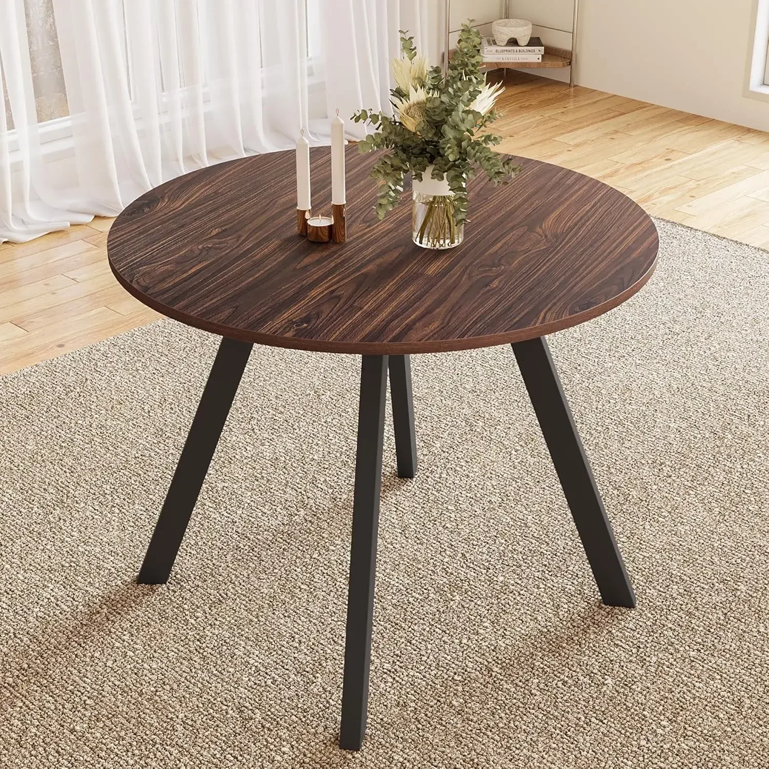 Bestseller34.6'' Round Dining Table Mid Century Modern Small Round Coffee Table, Saving Space (Dark Walnut Table)
Bestseller34.6'' Round Dining Table Mid Century Modern Small Round Coffee Table, Saving Space (Dark Walnut Table)