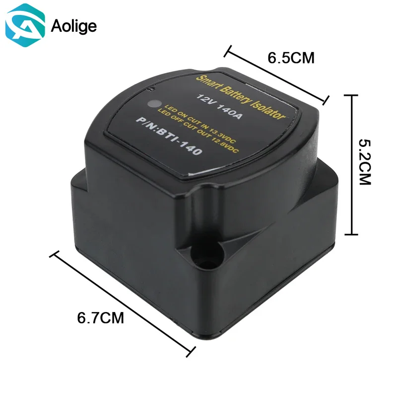 12V 140A Voltage Sensitive Relay (VSR) Smart Split Charge Battery Isolator for Camper Cars Charges 2 Battery Banks Car Accessory
12V 140A Voltage Sensitive Relay (VSR) Smart Split Charge Battery Isolator for Camper Cars Charges 2 Battery Banks Car Accessory