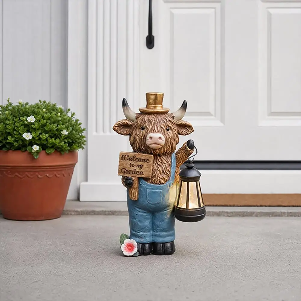 Garden Highland Cow Statue with Battery Powered Lantern,Farm Animal Garden Art Outdoor Resin Sculpture for Lawn
Garden Highland Cow Statue with Battery Powered Lantern,Farm Animal Garden Art Outdoor Resin Sculpture for Lawn