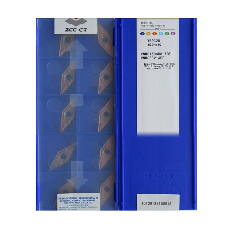 HUAZHICHUN VNMG160408-ADF YB9320 Carbide CNC Lathe Thread Turning Inserts For Thread Turning Toolholder
HUAZHICHUN VNMG160408-ADF YB9320 Carbide CNC Lathe Thread Turning Inserts For Thread Turning Toolholder