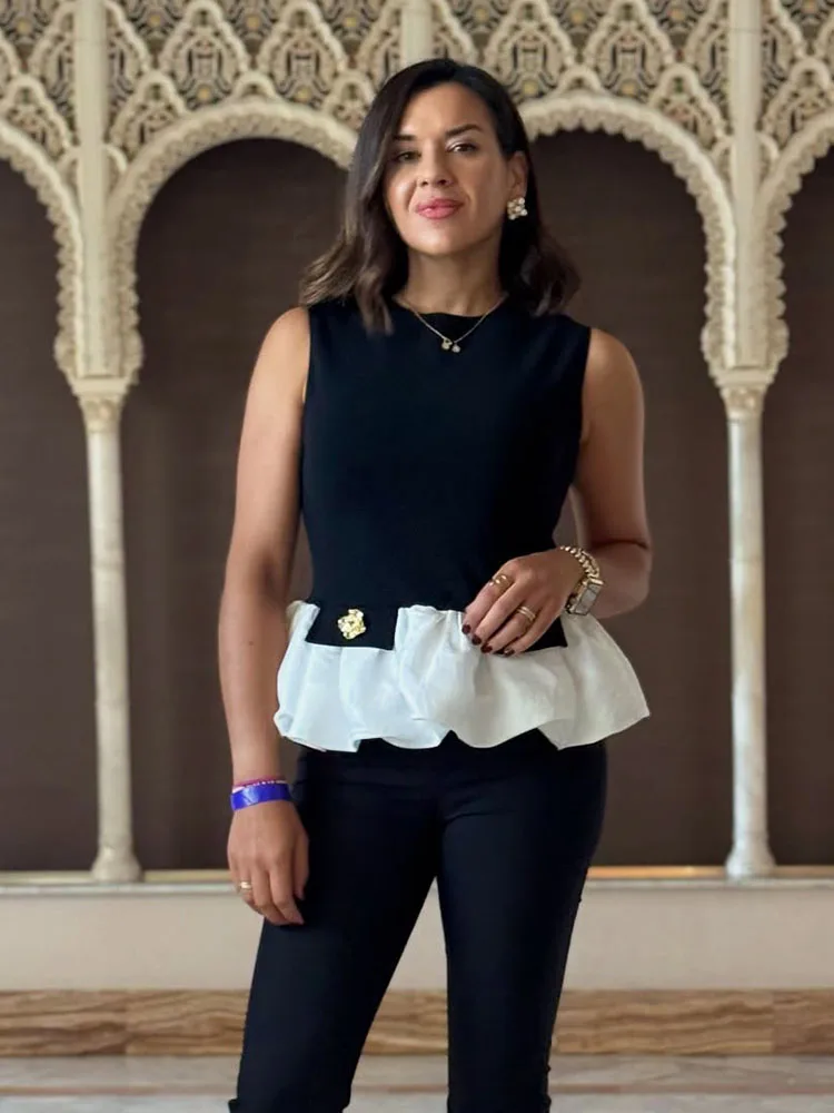 HH Women's 2026 New Fashion Versatile Round Neck Sweet Splicing Stretch Top Female Temperament Simple Sleeveless Sexy Short Top
HH Women's 2026 New Fashion Versatile Round Neck Sweet Splicing Stretch Top Female Temperament Simple Sleeveless Sexy Short Top