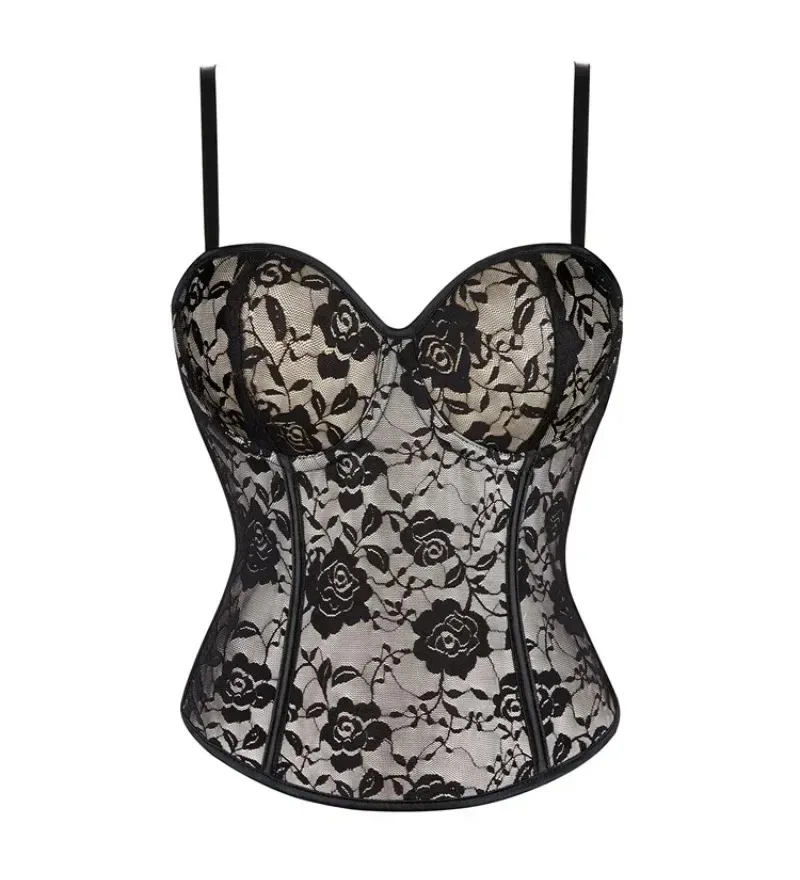 Women Adjustable Straps Transparent Sexy Corset Bustier Shapewear Up Lace Suspenders Lingerie With
Women Adjustable Straps Transparent Sexy Corset Bustier Shapewear Up Lace Suspenders Lingerie With