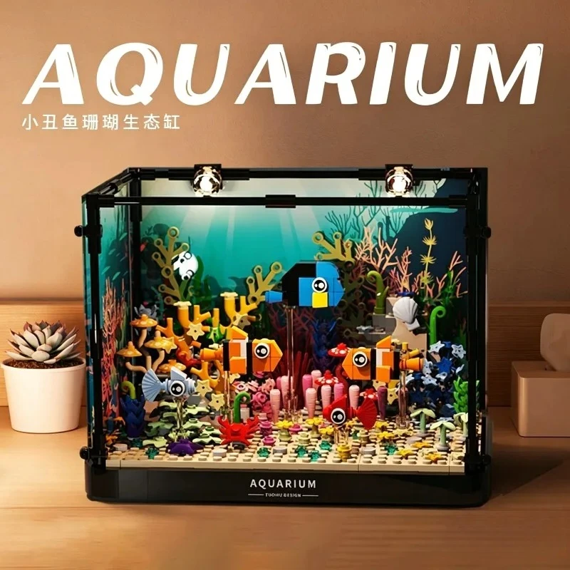 4 Types Creative Fish Tank Building Blocks Toy Set With LED Lights Aquarium Ecological Tank DIY Good Gift for Friends
4 Types Creative Fish Tank Building Blocks Toy Set With LED Lights Aquarium Ecological Tank DIY Good Gift for Friends