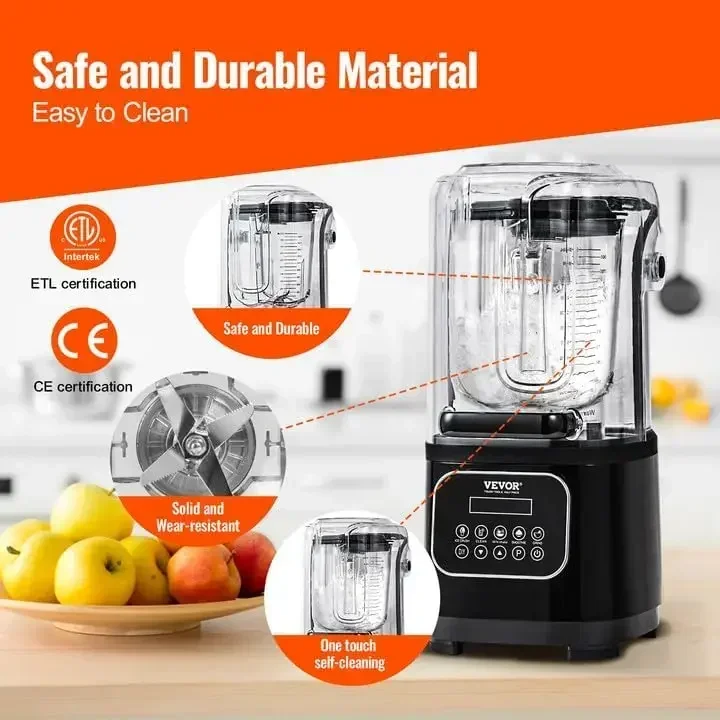 Professional Blender, Commercial Countertop Blenders, 68 oz Jar Blender Combo, Stainless Steel 9 Speed & 5 Functions Blender
Professional Blender, Commercial Countertop Blenders, 68 oz Jar Blender Combo, Stainless Steel 9 Speed & 5 Functions Blender